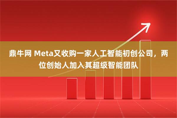鼎牛网 Meta又收购一家人工智能初创公司，两位创始人加入其超级智能团队